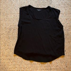 Black sleeveless blouse